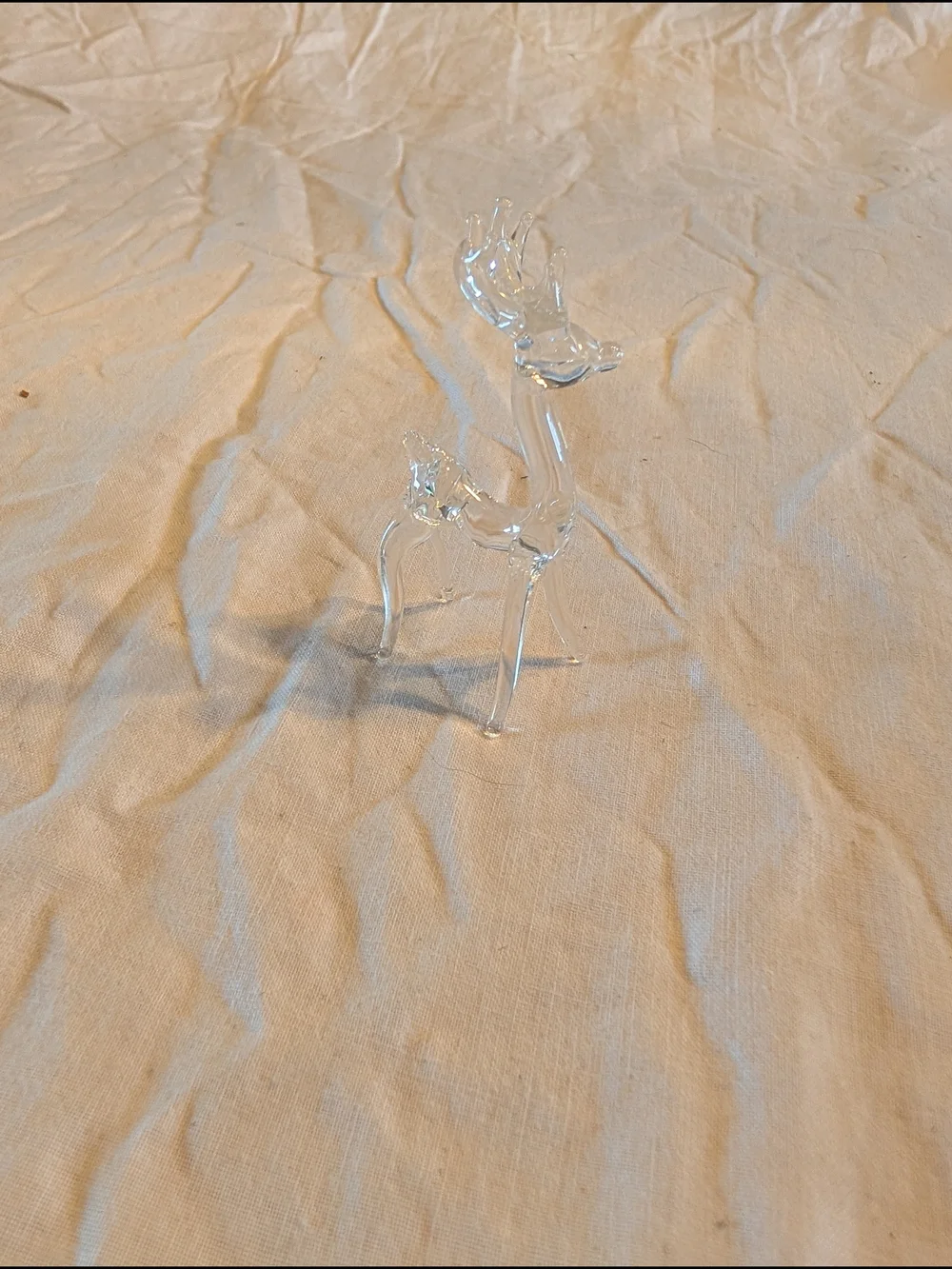 2/16$ Vintage Clear Glass Reindeer Figurine - Picture 2 of 5